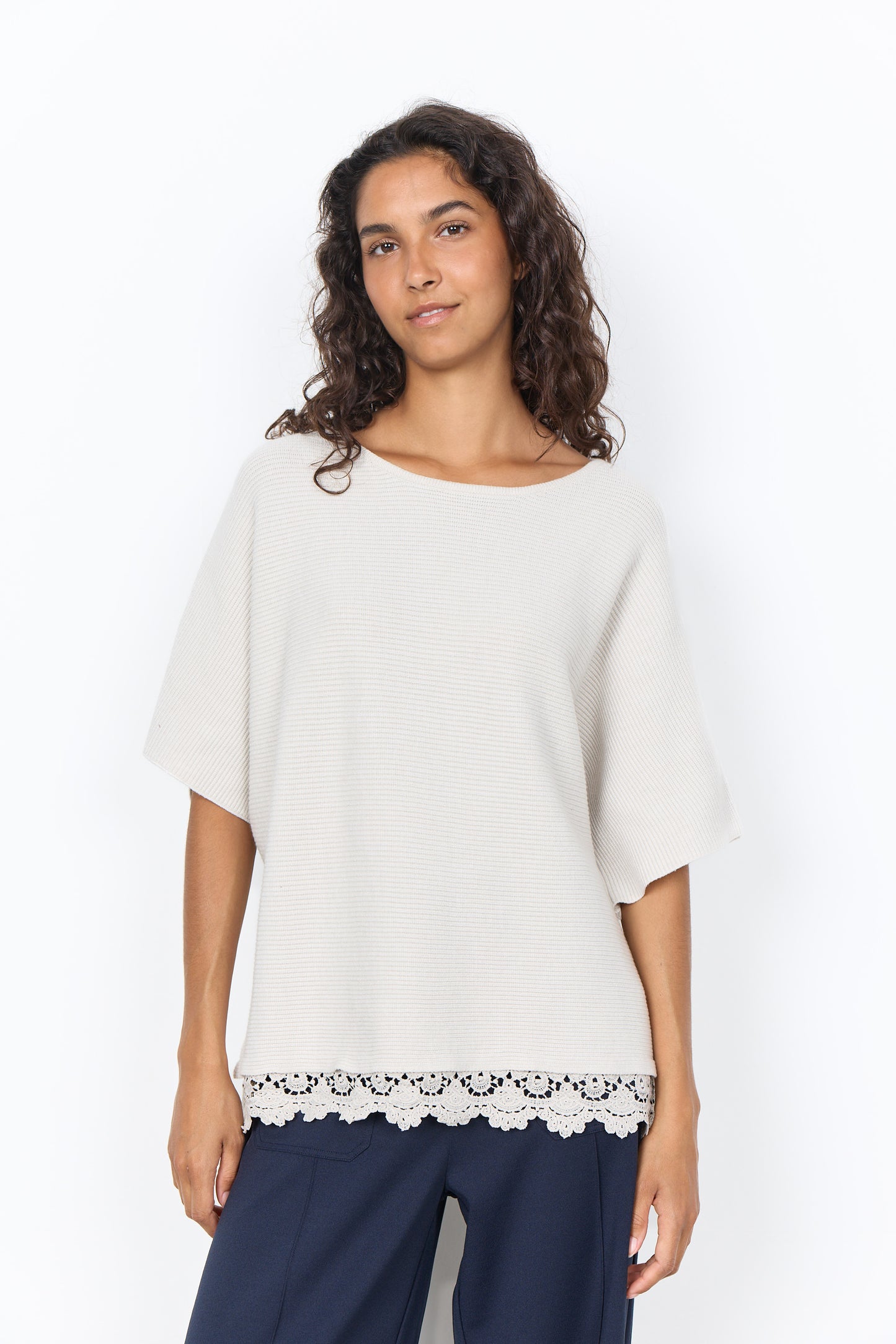 Helda Tee with Lace Trim
