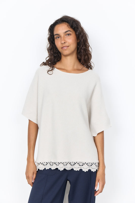 Helda Tee with Lace Trim