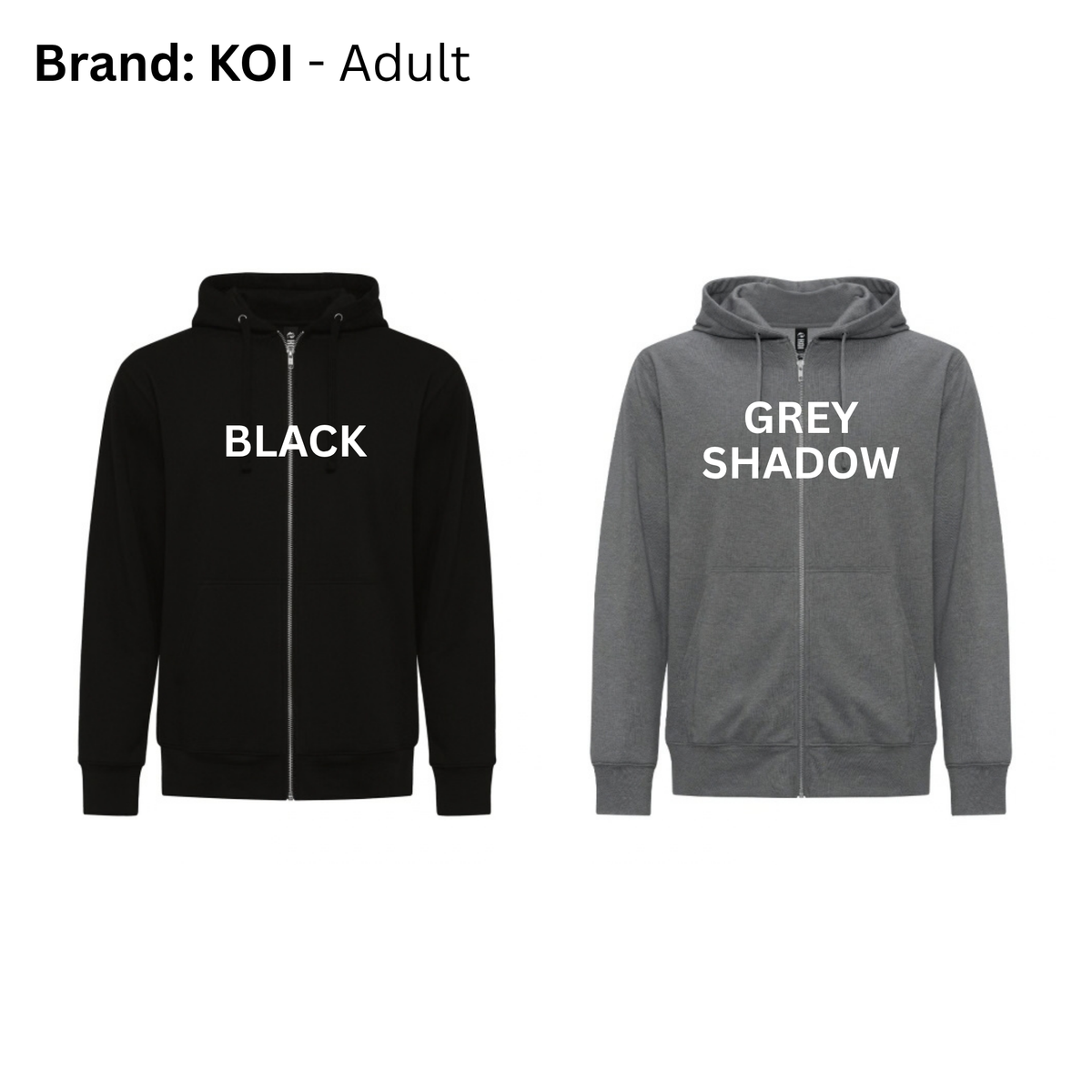 Unisex Full Zip Hoodie (Printed or Embroidered Option)