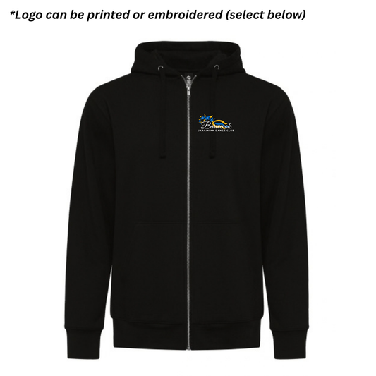 Unisex Full Zip Hoodie (Printed or Embroidered Option)