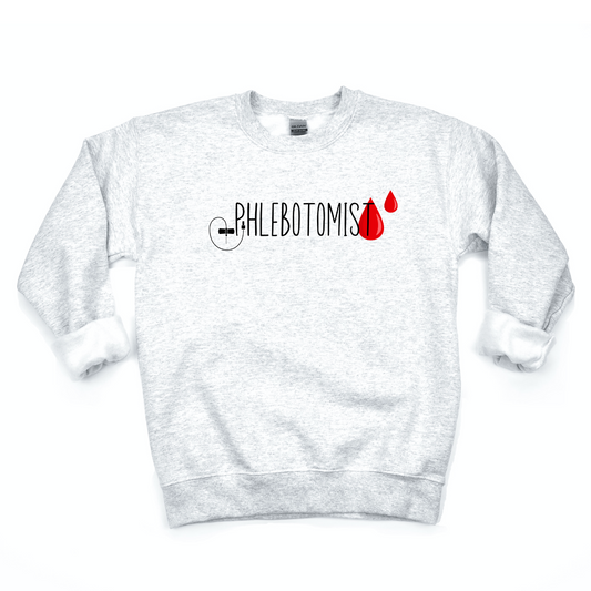 Phlebotomist Butterfly & Blood Drop Crewneck