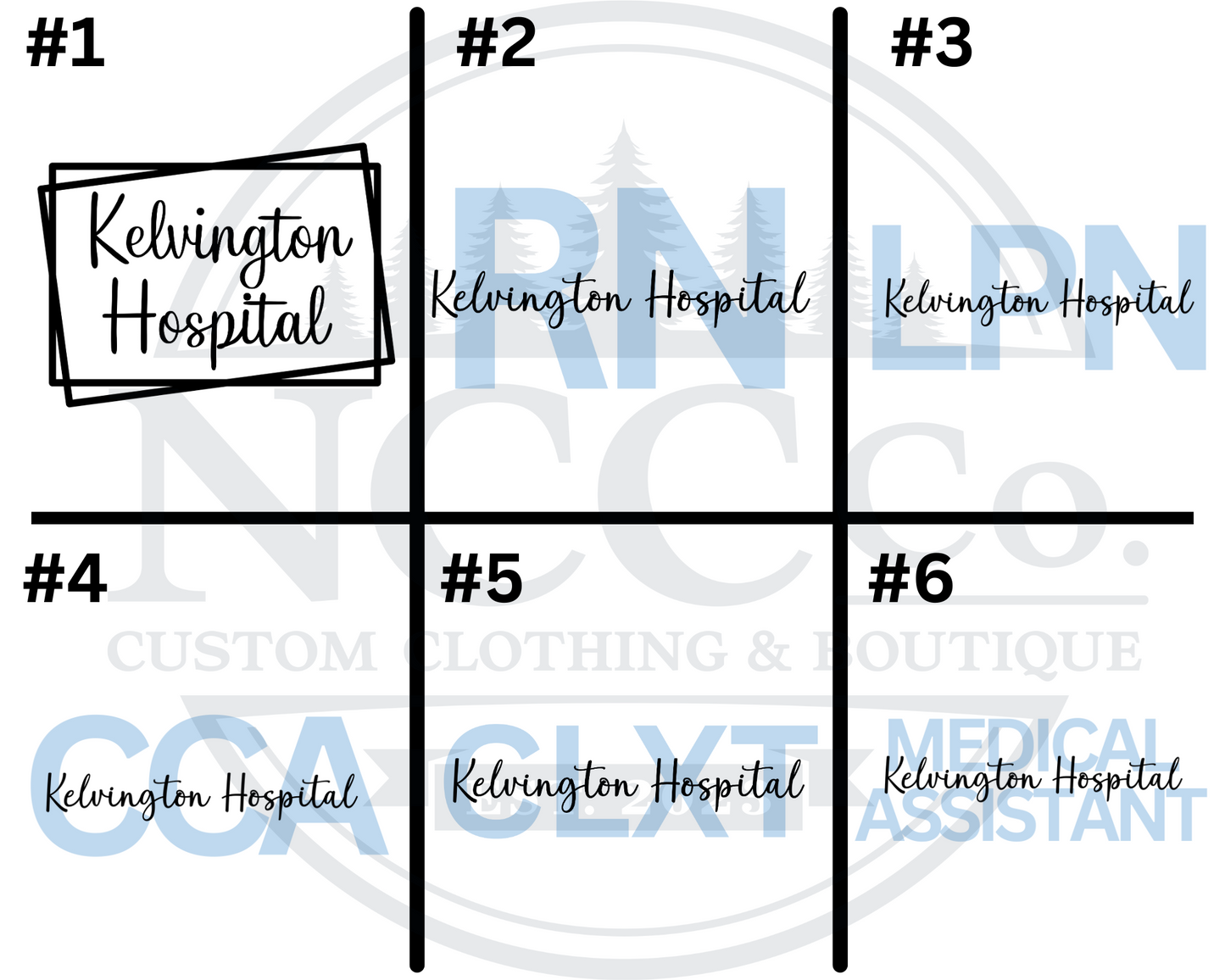 Kelvington Hospital Left Chest Designs