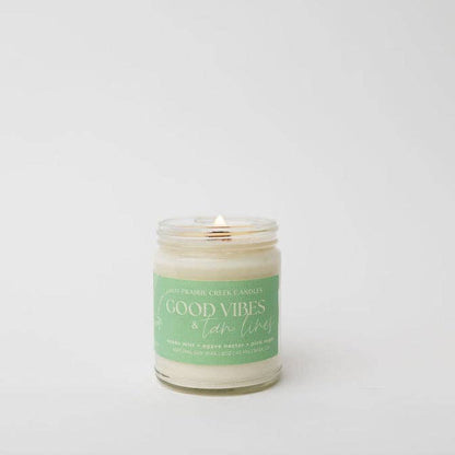 GOOD VIBES & TAN LINES SOY WAX CANDLE: 8 OZ