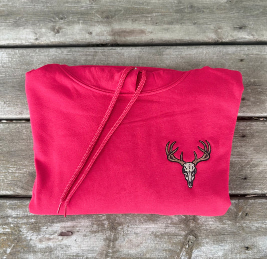 Embroidered Hunting Hoodie- Red