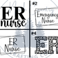 Emergency Nurse - Left Chest Designs