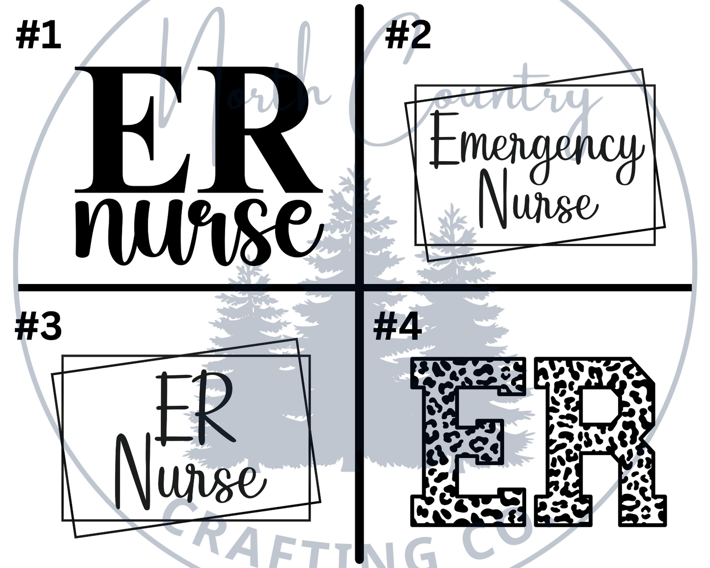 Emergency Nurse - Left Chest Designs