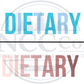 Dietary - Centre Chest Designs