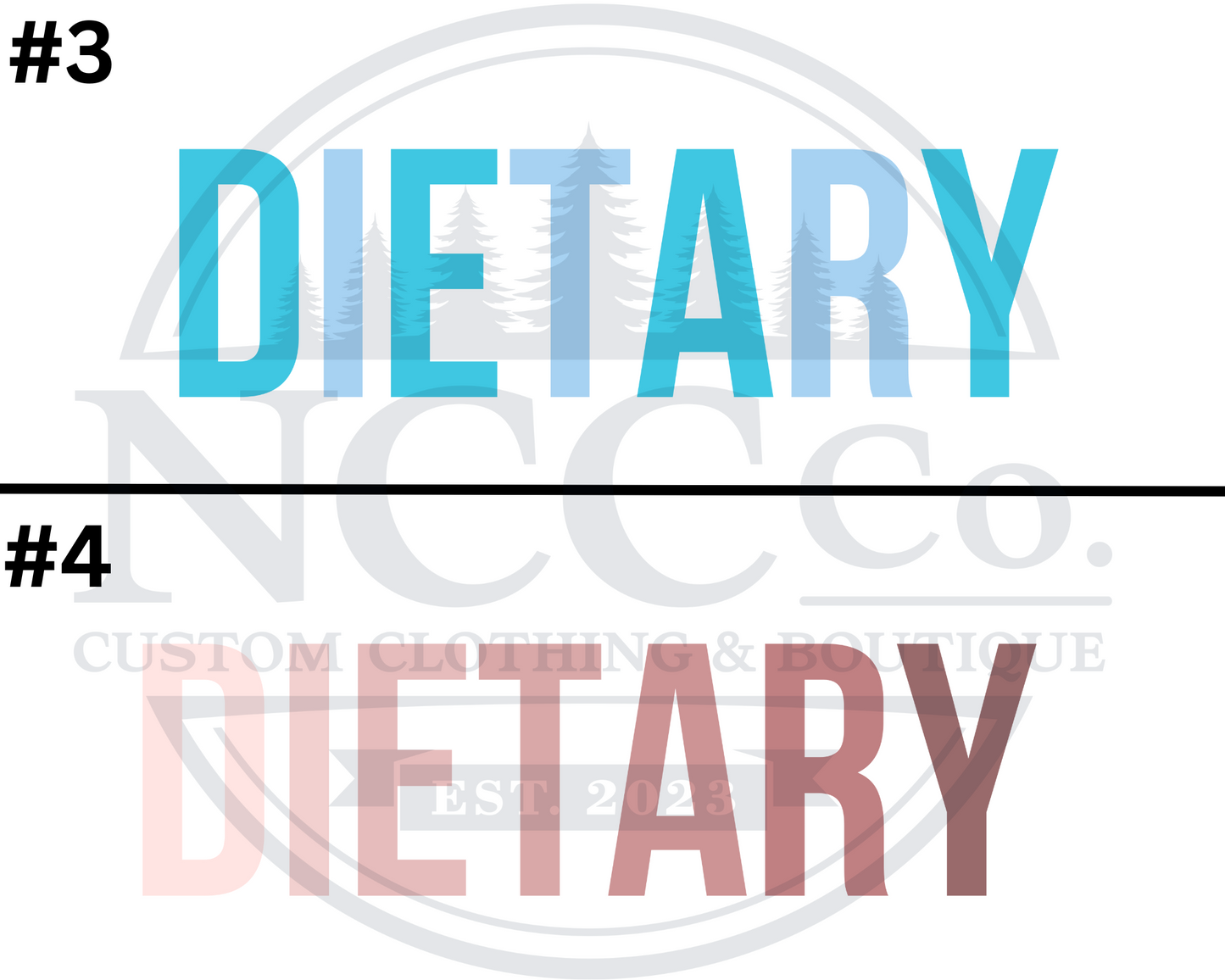 Dietary - Centre Chest Designs