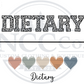 Dietary - Centre Chest Designs
