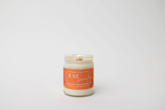 JUST PEACHY SOY WAX CANDLE: 8OZ