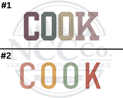 Cook - Centre Chest Designs