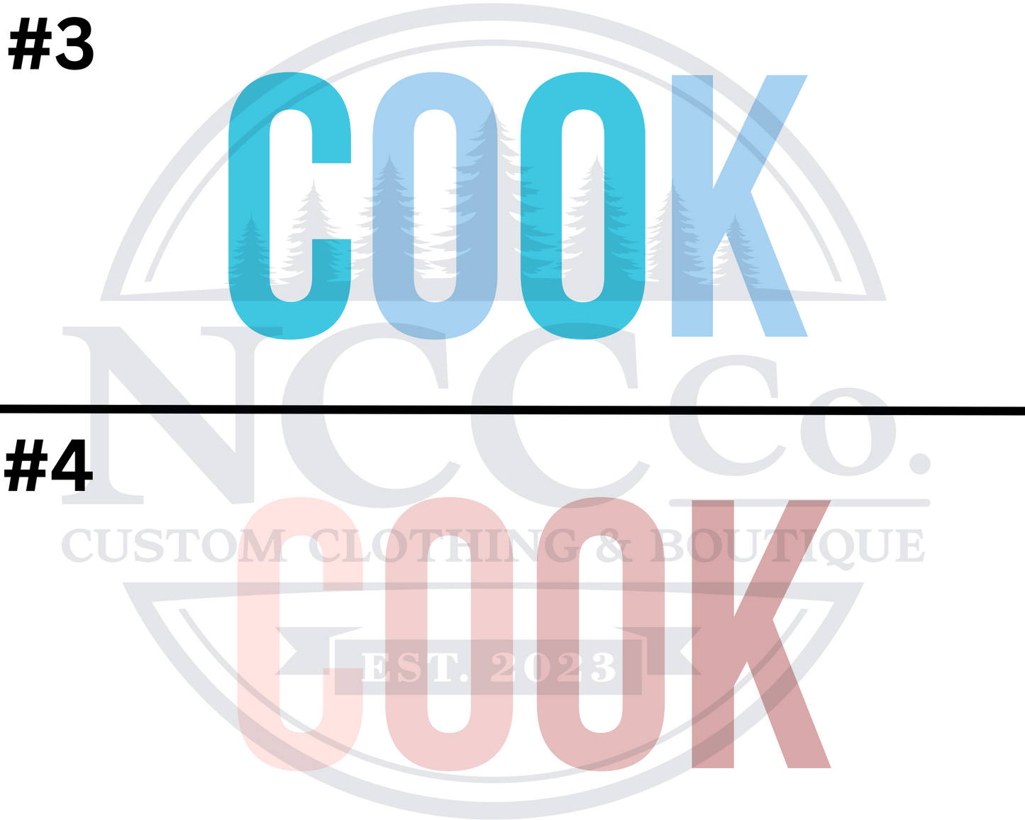 Cook - Centre Chest Designs