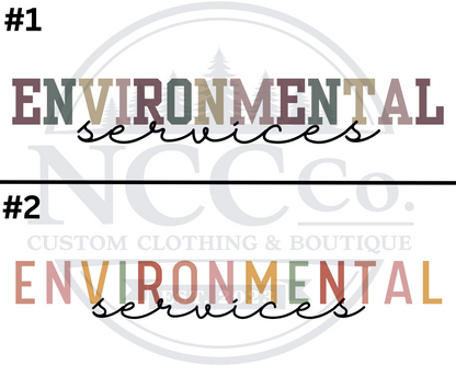 Environmental Services - Centre Chest Designs