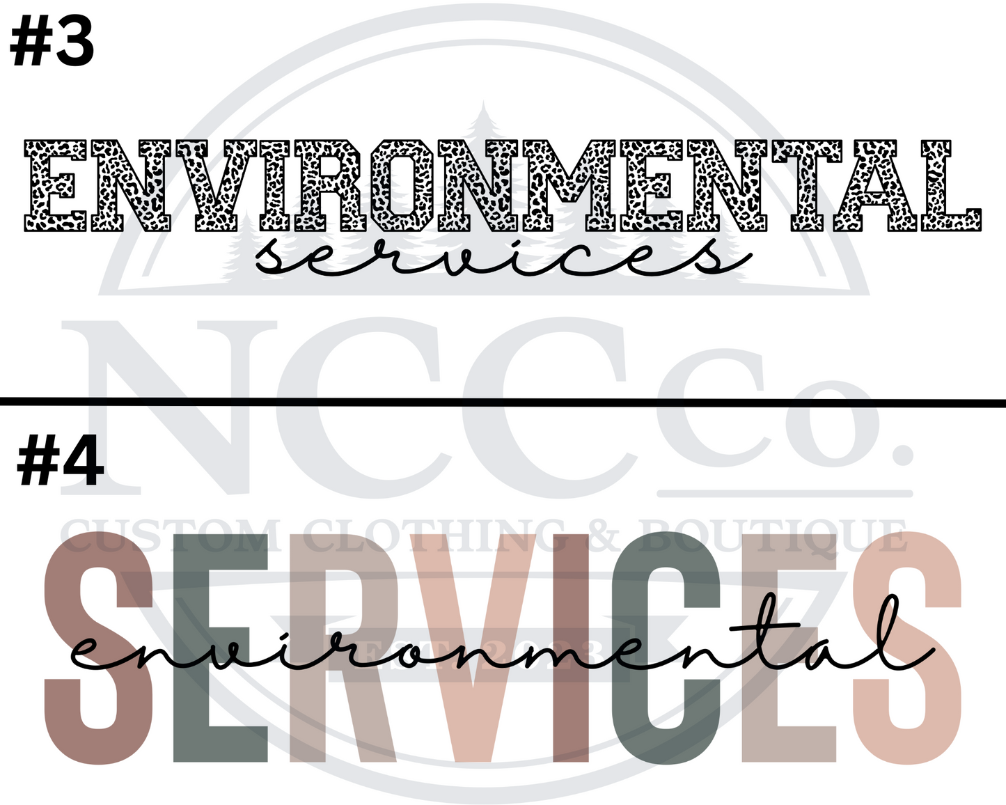 Environmental Services - Centre Chest Designs