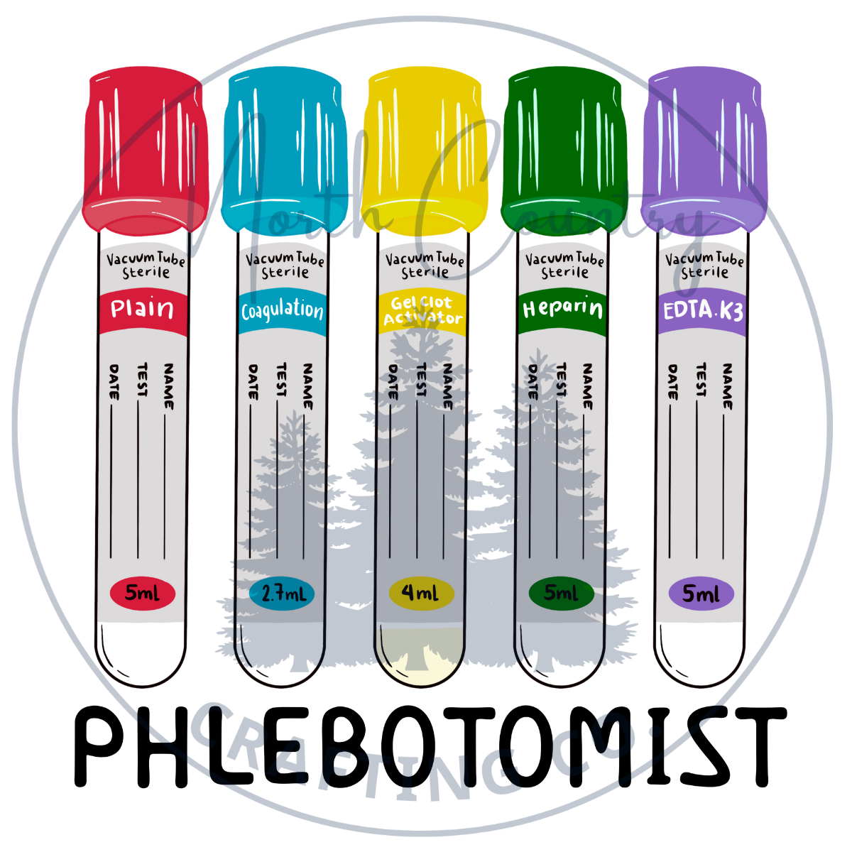 Phlebotomist Pocket Size Order of Draw Crewneck