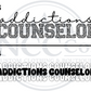 Addictions Counselor Centre Chest Designs