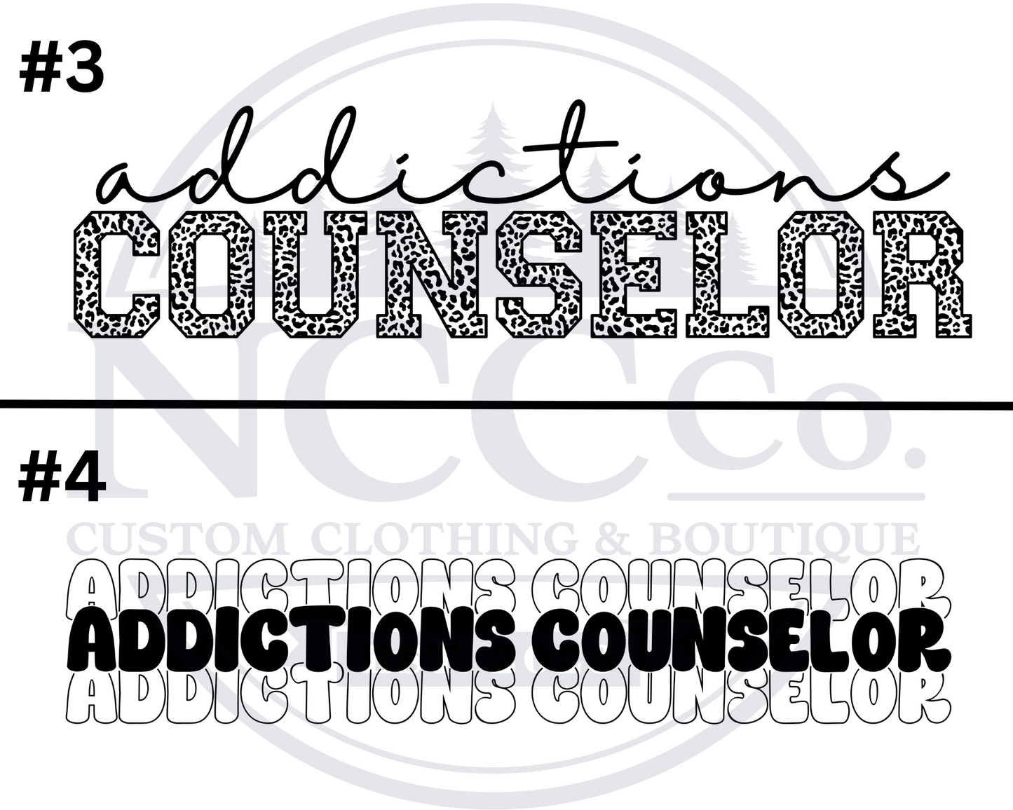 Addictions Counselor Centre Chest Designs