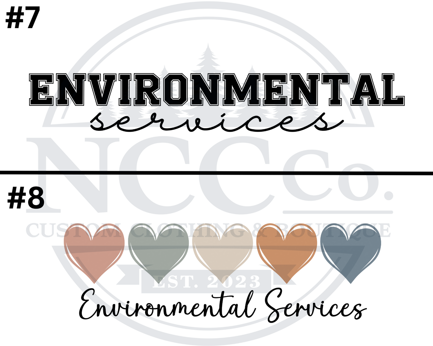 Environmental Services - Centre Chest Designs