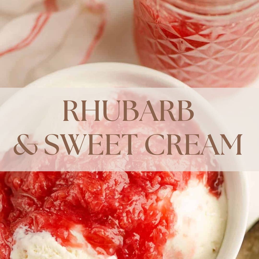 RHUBARB & SWEET CREAM | SOY WAX CANDLE 8OZ