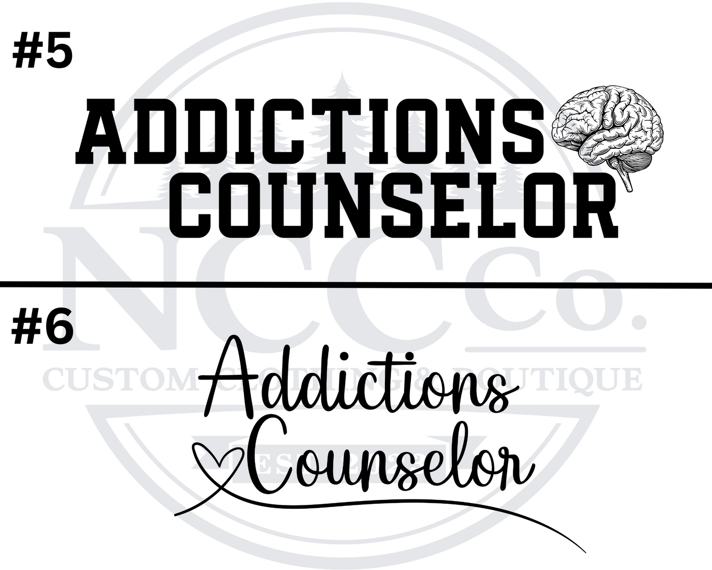 Addictions Counselor Centre Chest Designs