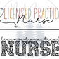 Licensed Practical Nurse - Centre Chest Designs