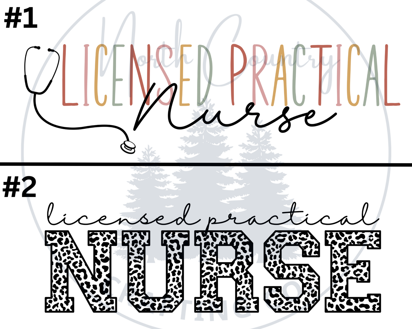 Licensed Practical Nurse - Centre Chest Designs