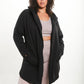 Mono B Curvy Longline Zip-Up Jacket with Hood