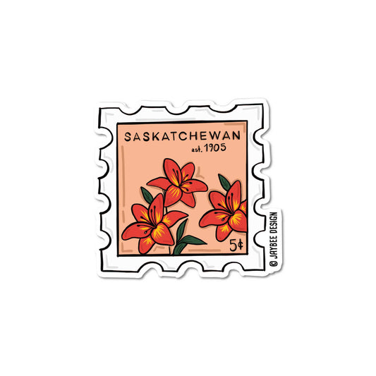 Saskatchewan Stamp Vinyl Sticker