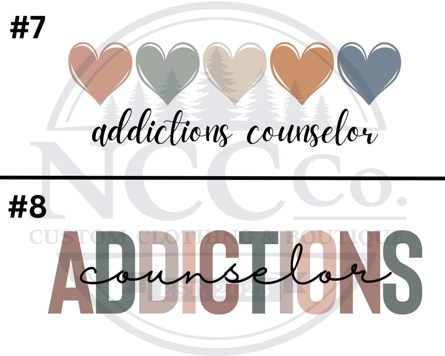 Addictions Counselor Centre Chest Designs