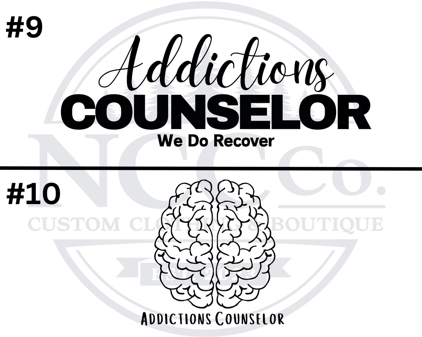 Addictions Counselor Centre Chest Designs