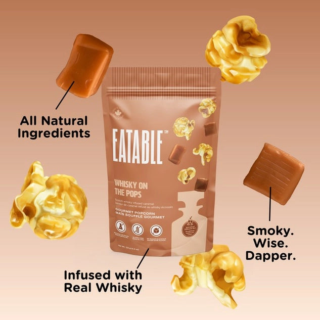 Whisky on the Pops - Scotch Infused Caramel Popcorn 125g