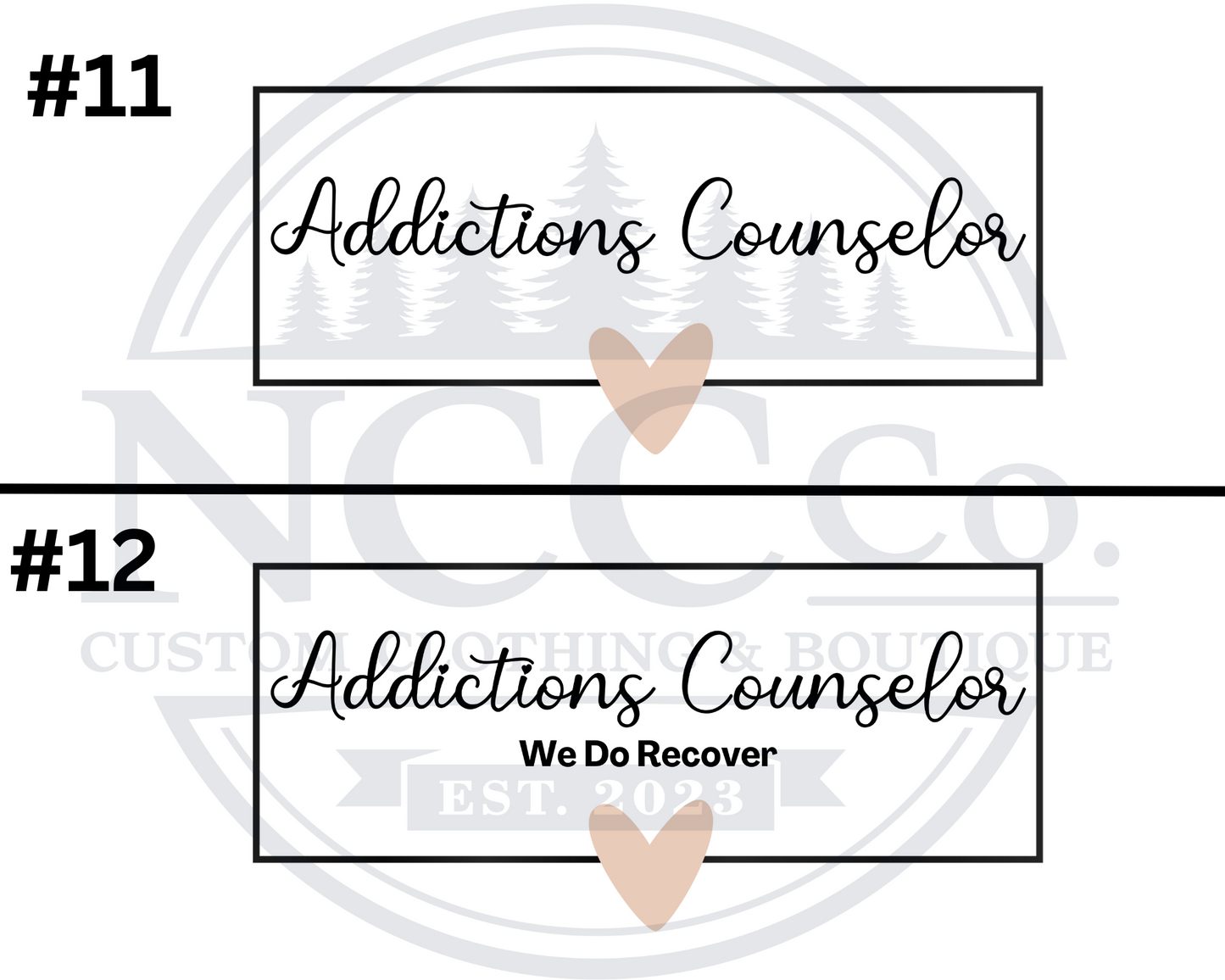 Addictions Counselor Centre Chest Designs