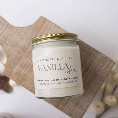 VANILLA CHAI SOY WAX CANDLE: 8 OZ