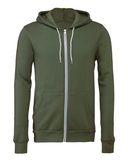Unisex Bella+Canvas Full Zip Fleece Hoodie