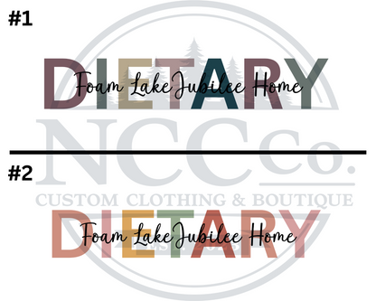 Left Chest Design - Dietary & FLJH