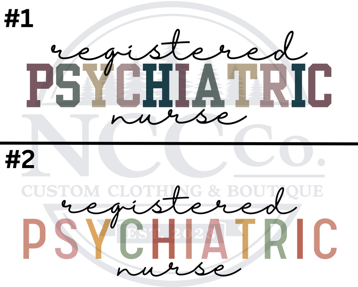 Psychiatric Nurse - Centre Chest Designs