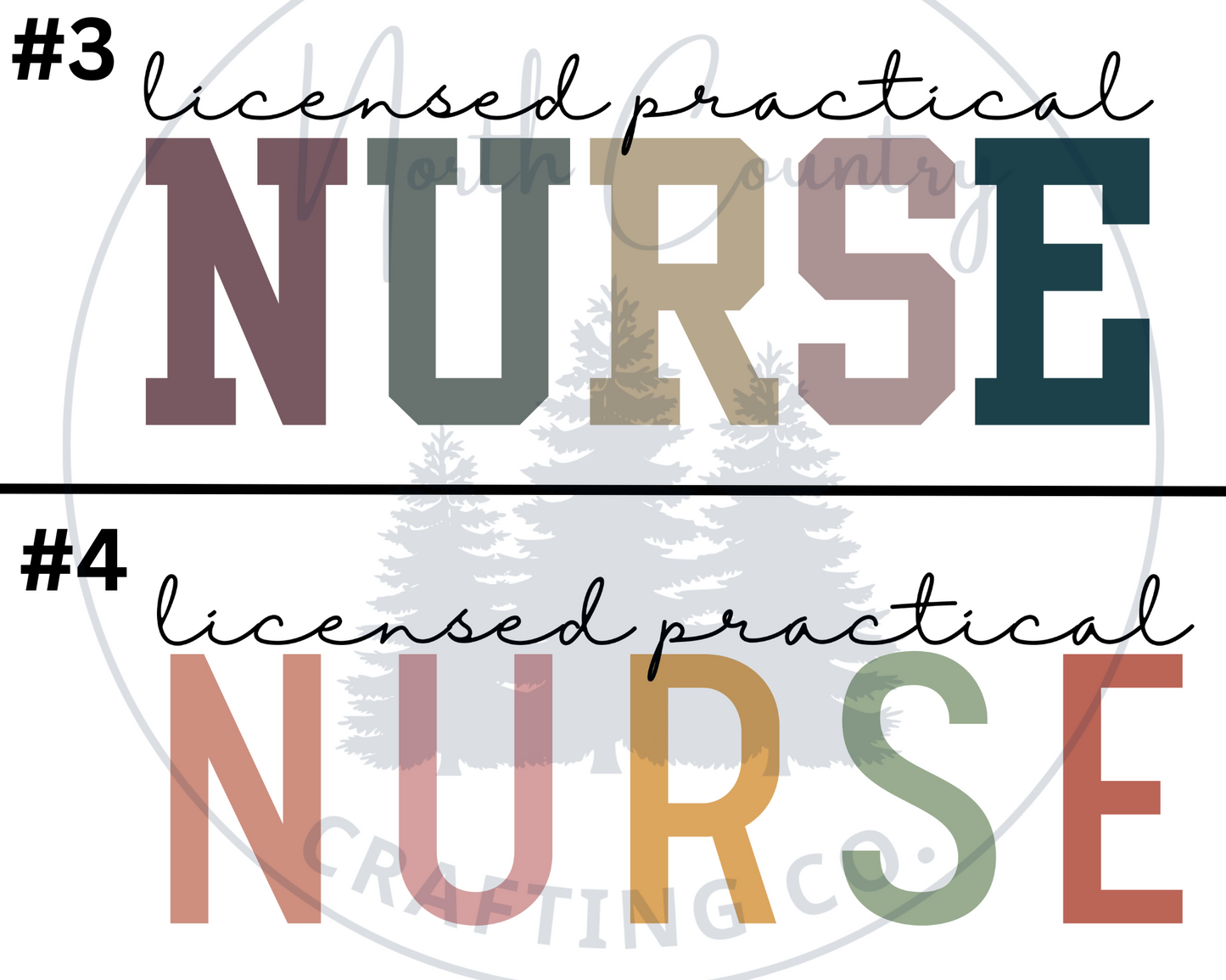 Licensed Practical Nurse - Centre Chest Designs