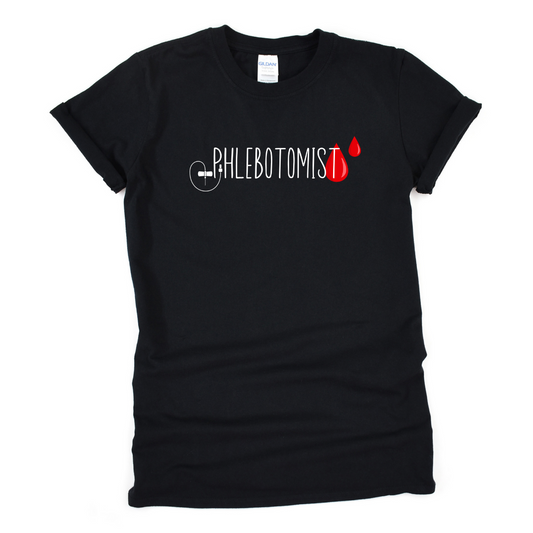 Phlebotomist Butterfly & Blood Drop T-Shirt