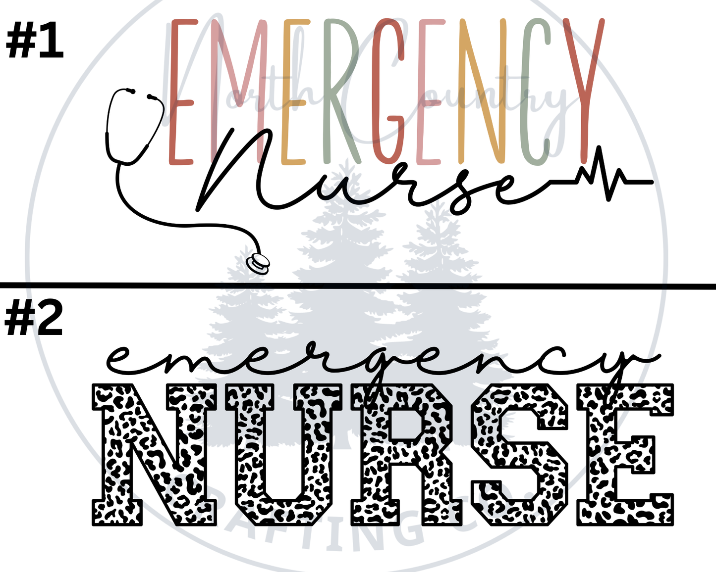 Emergency Nurse - Centre Chest Designs