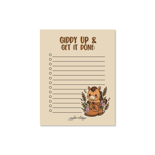 Giddy Up & Get It Done Notepad