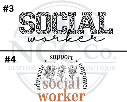Social Worker Centre Chest Designs