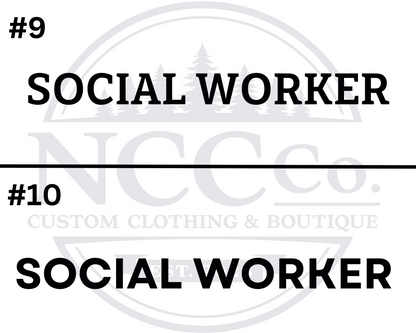 Social Worker Centre Chest Designs