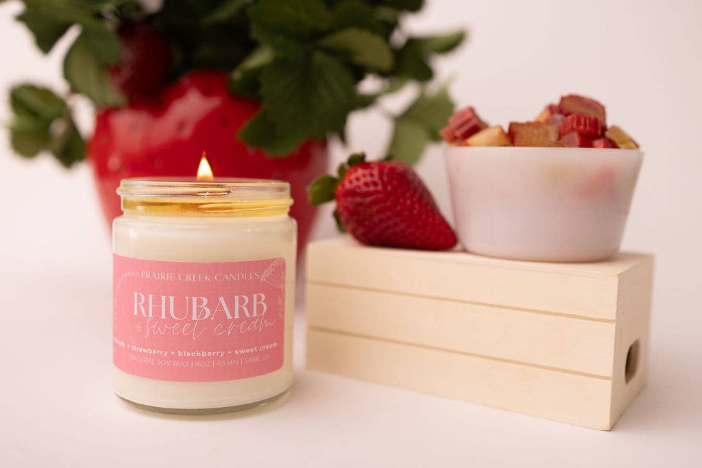 RHUBARB & SWEET CREAM | SOY WAX CANDLE 8OZ