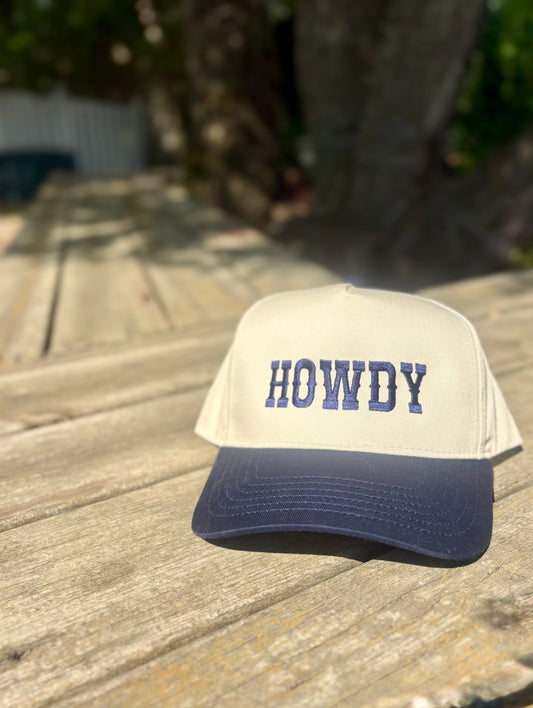 “Howdy” Trucker Hat- navy