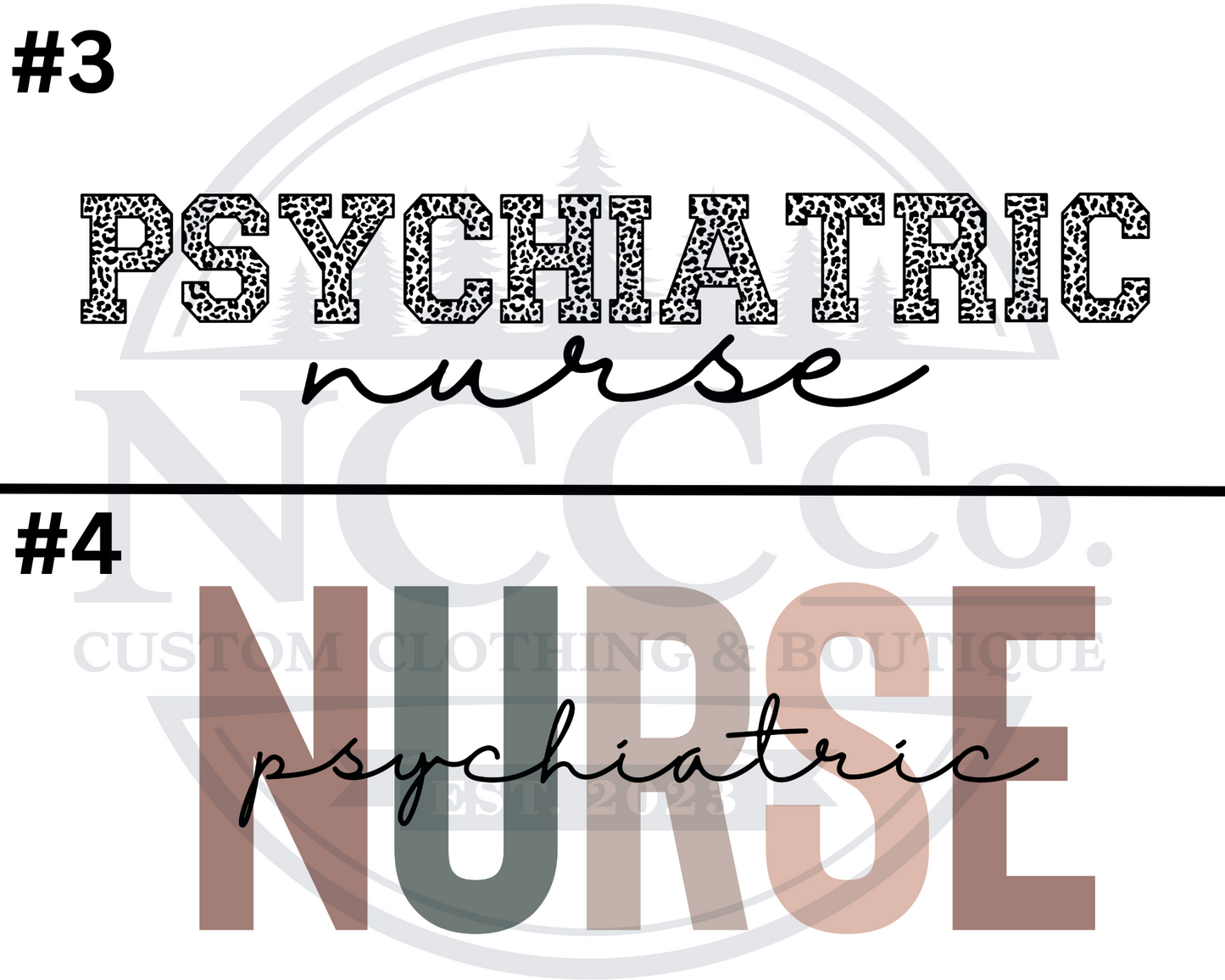 Psychiatric Nurse - Centre Chest Designs