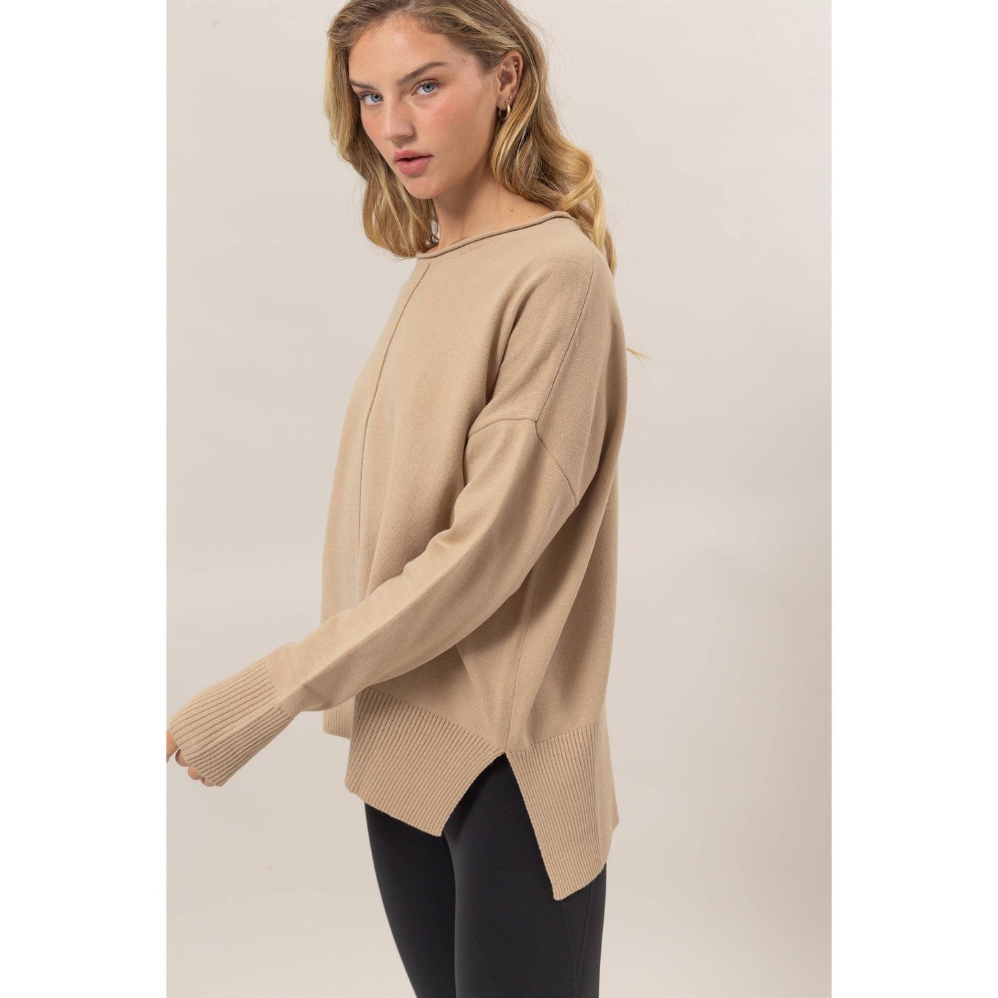 Double Zero Drop Shoulder Sweater