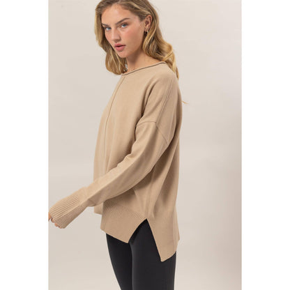Drop Shoulder Sweater: SIZE S
