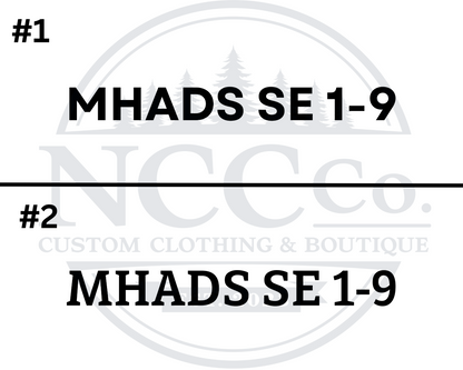 MHADS SE 1-9 Centre Chest Designs