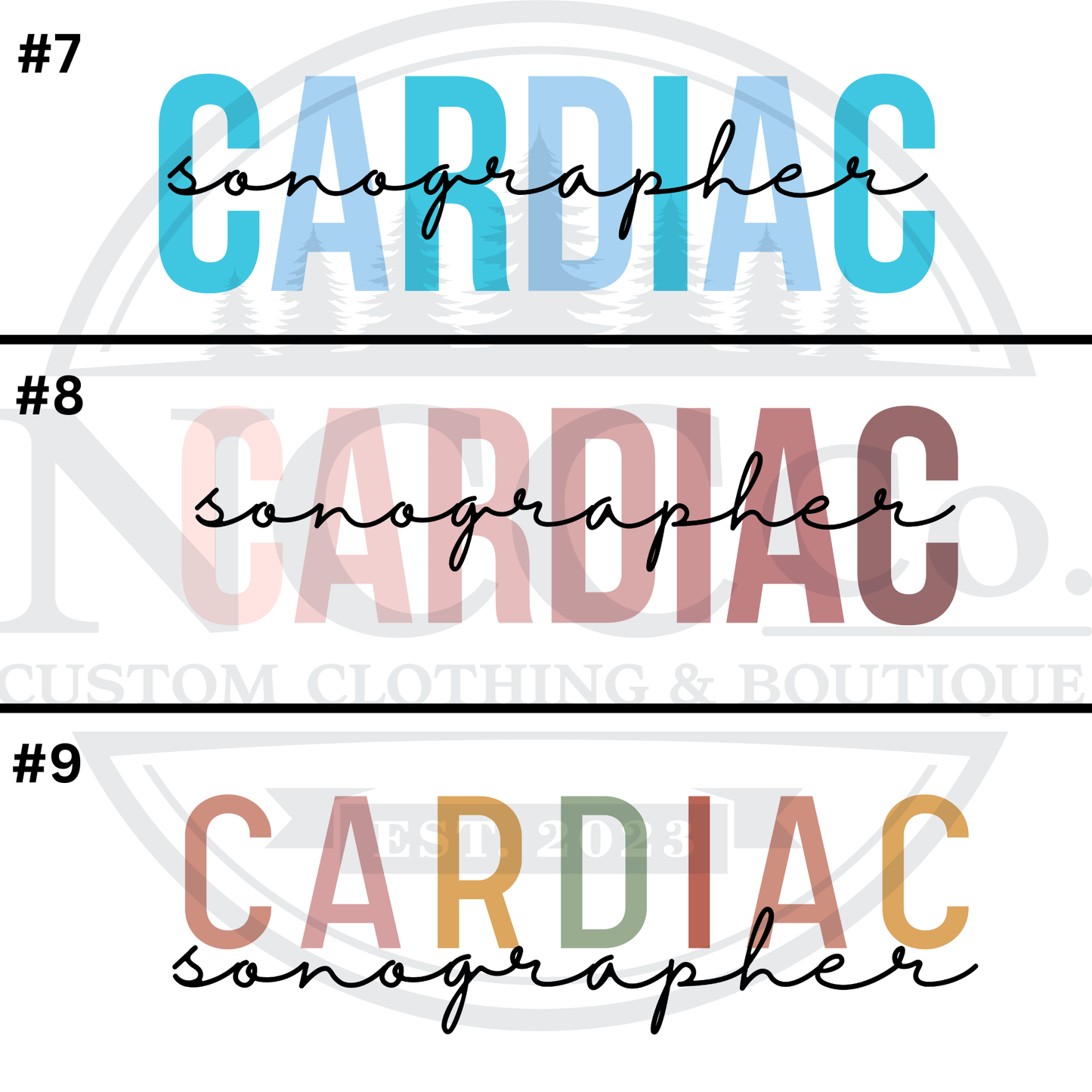 Echo - Centre Chest Designs