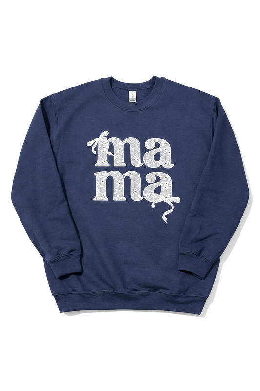 Faux Lace Mama Crewneck